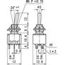 2-Way Mini Toggle Switch, Single Pole, (ON-ON) Black Image 2