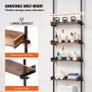 Over the Toilet Storage, 4-Tier Adjustable Over Toilet Bathroom Organizer, Low-carbon Steel 53"-132" Tall Storage Shelf Rack Image 3