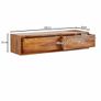 Solid Wood Floating TV Unit Wall Mounted TV Cabinet, Modern Entertainment Console Image 7