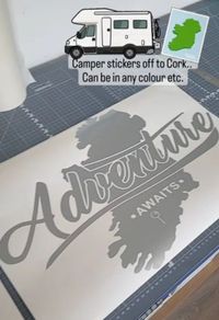 Custom map of ireland stickers x 2
