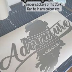 Custom map of ireland stickers x 2