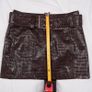 Miss Selfridge Dark Brown Faux Leather Croc Embossed Belted Mini Skirt 8UK/36EU Image 10