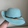 Blue Straw Hat Image 2