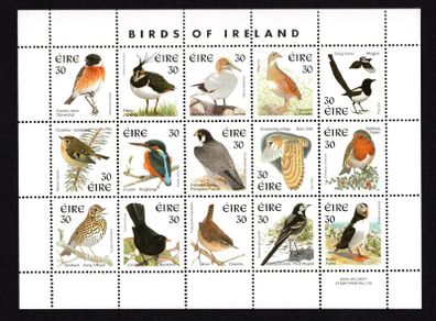 1999 Ireland Birds Definitive Stamps Issue with Phosphor Frames Mint Never Hinged (MNH)