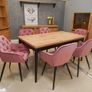Vitos Pink Velvet Armchair Image 5