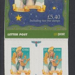 1999 Ireland Christmas Commemorative Stamp Booklet Mint Never Hinged (MNH). Hibernian HB78.
