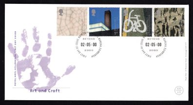 2000 Great Britain Millennium Projects 5th Series "Art and Craft" Commemorative Stamps Royal Mail Addressed First Day Cover (FDC)