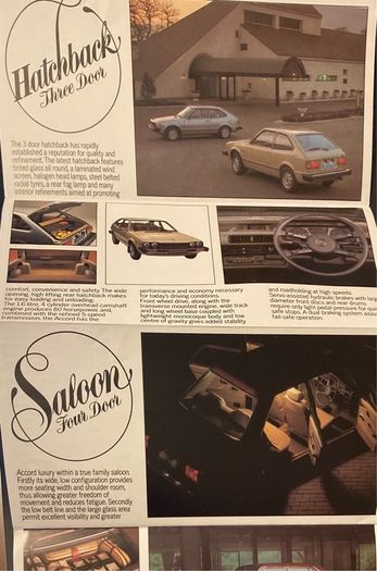 1970's Honda Civic and Honda Accord Brochure