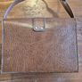 Vintage Brown Camera Case with Red Interior and Shoulder Strap Image 6