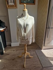 cream and gold cardigan