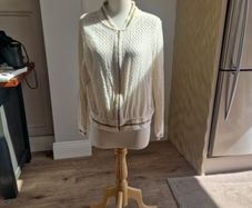 cream and gold cardigan