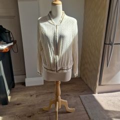 cream and gold cardigan