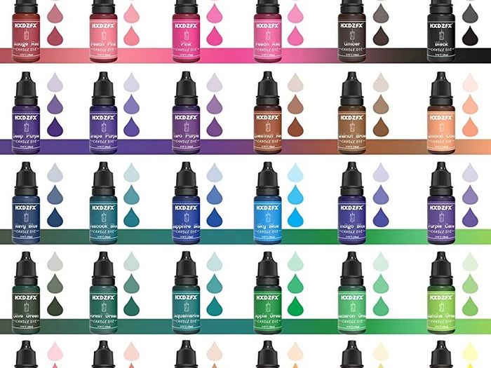30 Colors Liquid Candle Dye Kit, DIY Candle Making Kit, Concentrated Liquid Oil-based Candle Dye, for Beeswax, Palm Wax, Gel Wax, Paraffin, Soy Wax, Coconut Wax, Candle Colour Dye - 10ml (FREE SHIPPING)