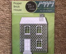 Poppy Stamps, "Proper brick house" metal die