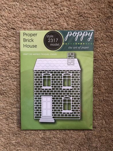 Poppy Stamps, "Proper brick house" metal die