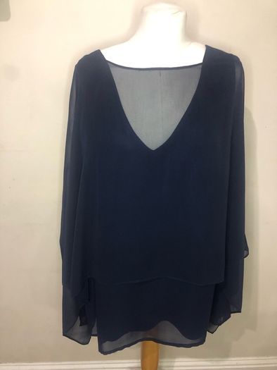 Joanna Hope navy blouse and cami set (size 26)