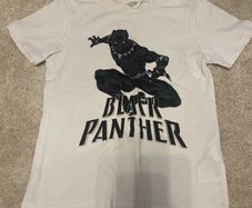 boys black panther tshirt 4-5