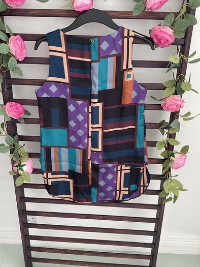 sleeveless top Wallis shop petite range multi print size small Bnwot