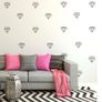 Diamond Wall Decal, Diamond Wall Decal, Diamond Pattern, Girls Nursery, Princess Diamond Decals, Gold Sticker, Monochrome Crown Patterns, Vinyl Decal Set, Wall Art Image 4