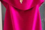 SETRE designer fuschia pink bardot style dress Sz 16 (Fit 16-18UK) BNWoT - Rrp 295 (New)