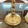 Vintage Brass Single Barley Twist Candlesticks Pair Spiral Candle Holders Image 10