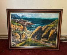 Framed oil painting