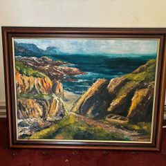 Framed oil painting