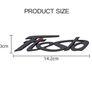 1pcs Auto ABS Fiesta logo For Ford Fiesta Emblem Car Styling 3D Badge Lettering Decals Trunk Sticker Glossy Black Accessories Image 2