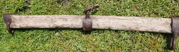 Antique Yoke Plow Farm Ox Horse Wagon Rustic Farmhouse Cabin Wall Hanging Vintage Wood Metal Primitive