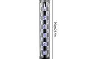 34.4" Barber Shop Led Checked Style Pole Light - Free Delivery Or Pick Up In Store