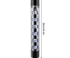 34.4" Barber Shop Led Checked Style Pole Light - Free Delivery Or Pick Up In Store