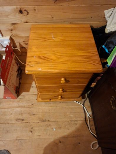 Pine Wardrobe and Bedside Locker