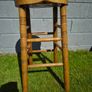 vintage farm house pine stool Image 6