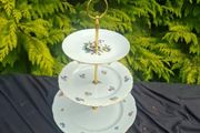 Floral china cake stand postage possible