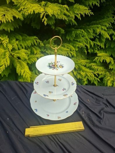 Floral china cake stand postage possible