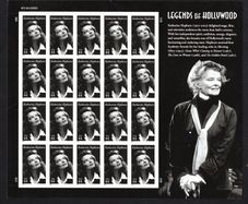 2010 USA Legends of Hollywood Katharine Hepburn Commemorative Stamp Sheet of 20 Plate BII Mint Never Hinged (MNH)