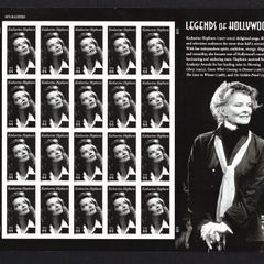 2010 USA Legends of Hollywood Katharine Hepburn Commemorative Stamp Sheet of 20 Plate BII Mint Never Hinged (MNH)