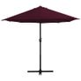 Outdoor Parasol with Aluminium Pole 460x270 cm Bordeaux Red Image 2