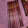 Vintage carved wooden Japanese Chopsticks Image 4