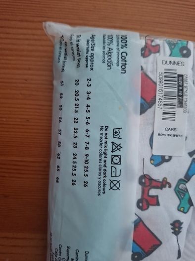 BNWT 7Pk Briefs Age 9-10