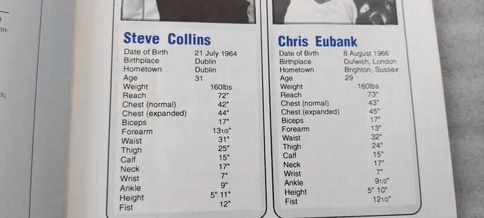 2 x boxing programmes,, Barry mcguigan fight 15th February 1986  R.D.S dublin ,and Steve Collins fight,9 September 1995 Cork, , 2 x irish boxing champions,,2 x legends of irish boxing...