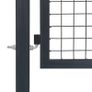 Garden Gate with Posts Steel 350x100 cm Anthracite Image 5