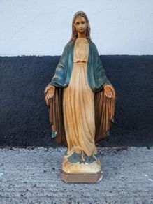 VINTAGE Our Lady Statue stepping on a Snake