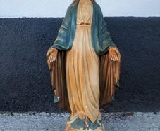 VINTAGE Our Lady Statue stepping on a Snake