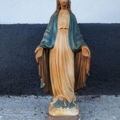 VINTAGE Our Lady Statue stepping on a Snake