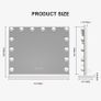 Hollywood Vanity Mirror with Lights, 50x42cm Large Lighted Makeup Mirror with 14 Dimmable LED Bulbs, Touchscreen Control, Cosmetic Tabletop Mirror for Bedroom, Dressing Room (FREE POSTAGE) Image 4
