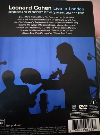 Leonard Cohen DVD
