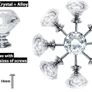 20Pcs Crystal Door Knobs for Cupboards with 40 Screws of 2 Sizes 25mm, 10mm, Diamond Shape Cabinet Knobs, Pull Handle with Screw, Drawer knobs, Dresser, Chest Canister Drawer Handles (FREE POSTAGE) Image 2