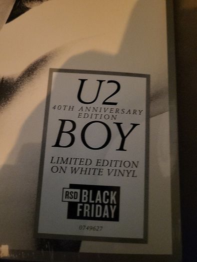 U2 Boy 40th anniversary white vinyl rsd