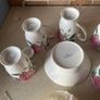 Newbridge Home Rose 5 Unused Mugs & Matching Candle Holdrr Image 10